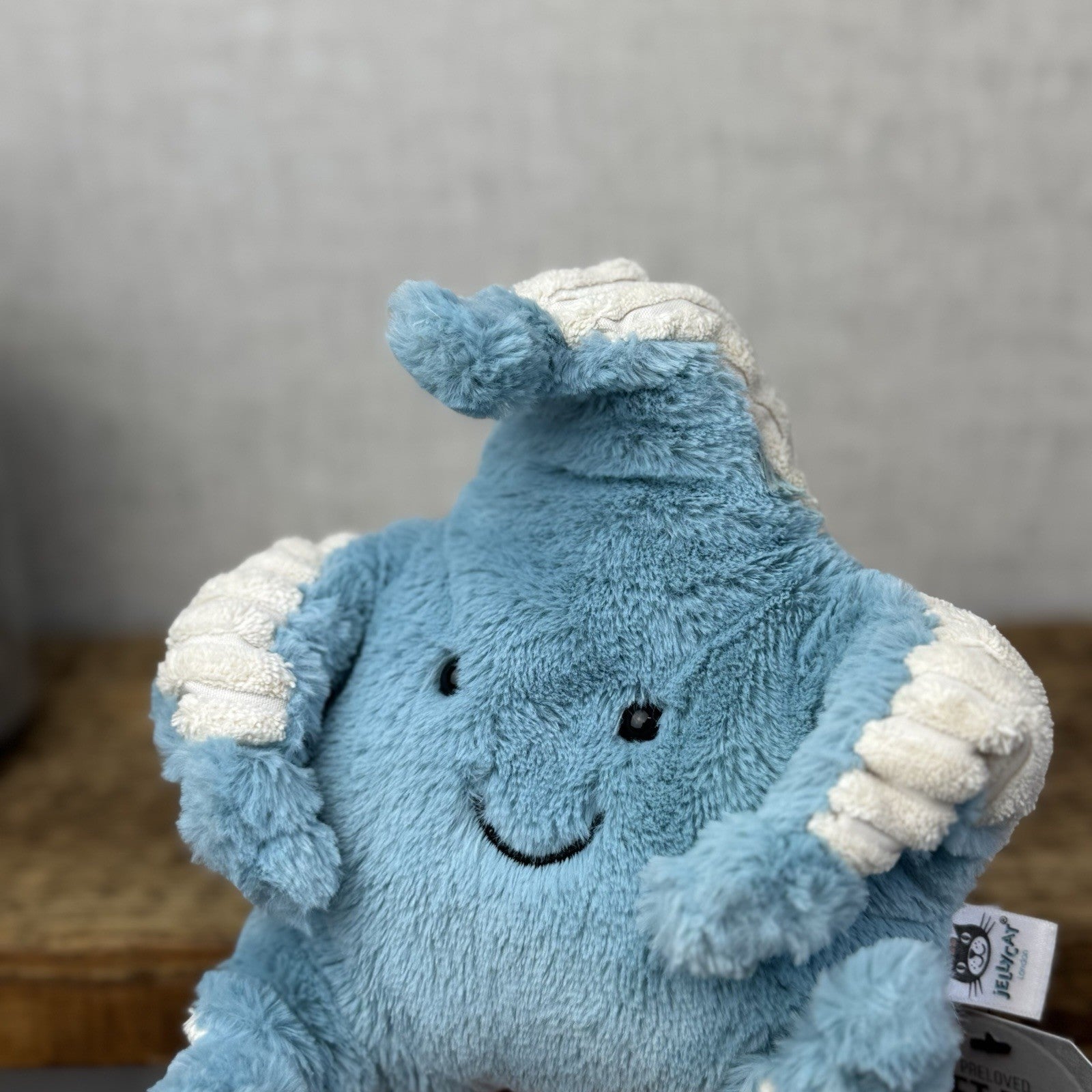 Jellycat Skye Starfish Plush Toy - Small Blue Beanie Starfish Sea Theme Plush 8"