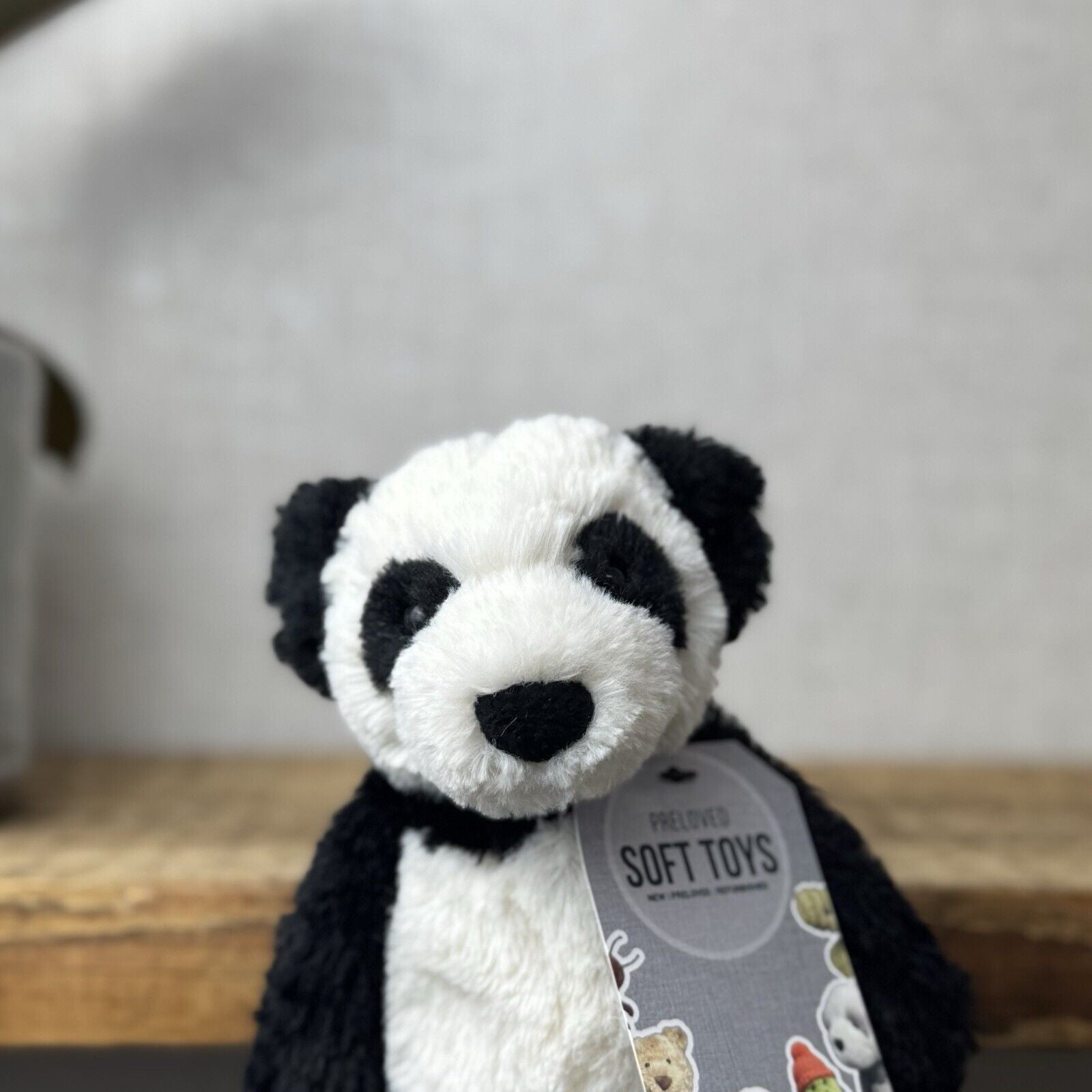 Jellycat Small Bashful Panda - Black & White Bashful Panda Bear Soft Retired 8”
