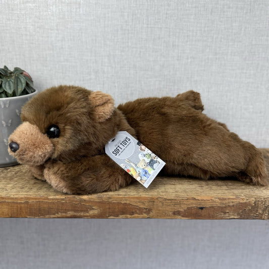 TY Baby Buddy Bear 1991 - Rare Flat Black Bear Brown Floppy Bear Hard To Find
