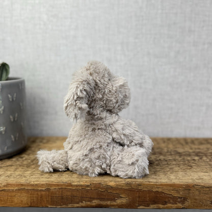 Jellycat Small Riley Fuddlewuddle Pup - Beige/Grey White Company Exclusive 6”
