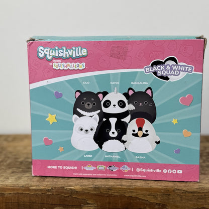 Squishville Squishmallows Black and White Squad 6 Pack  (imperfect box) new