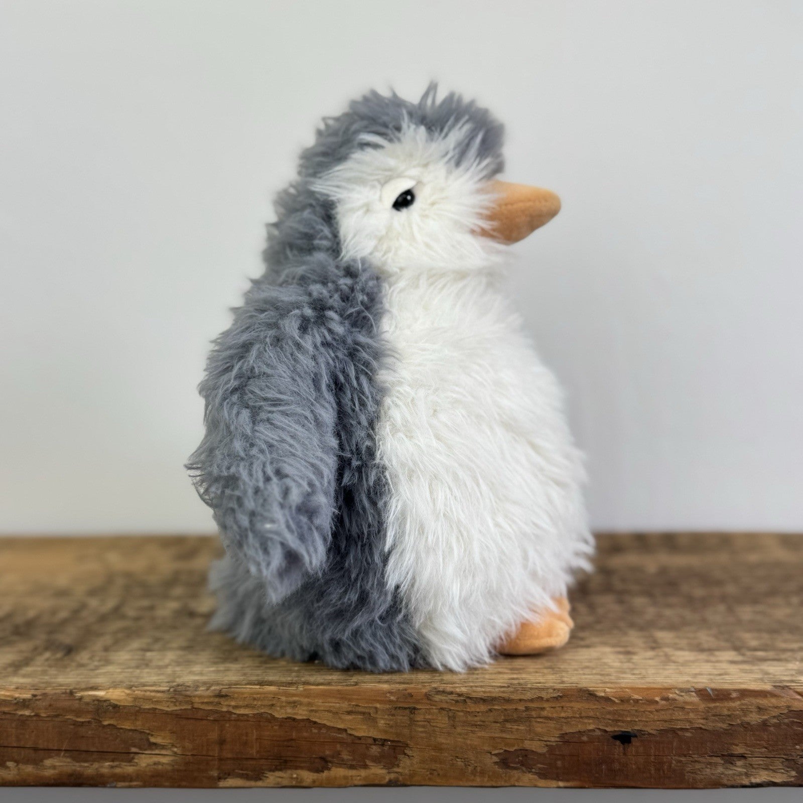 Jellycat Small Rolbie Penguin - Fluffy Grey Plump Penguin Beanie Retired 8"