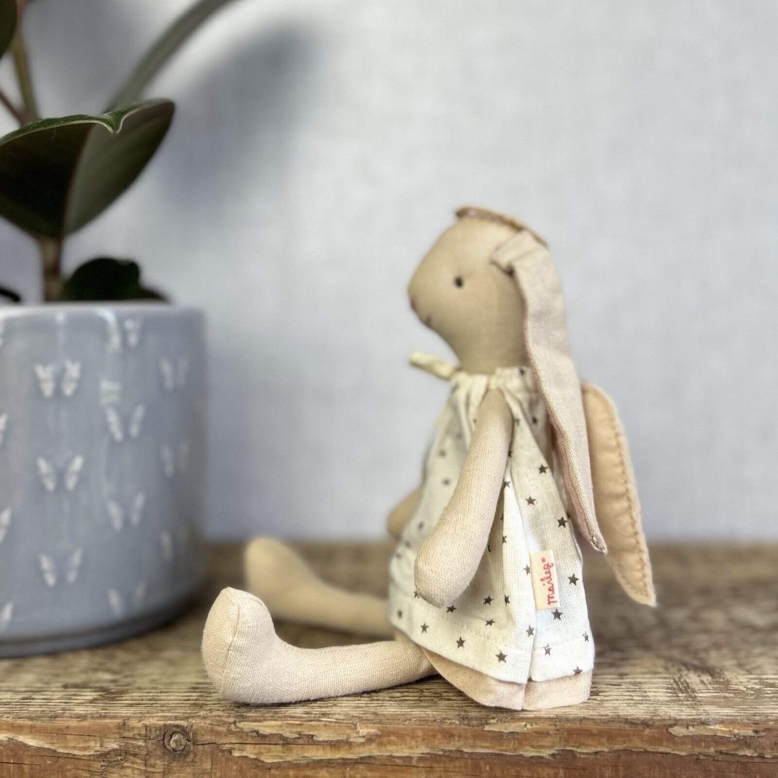 Maileg Mini Bunny Angel Gabriella 2016 - Beige Bunny White Angel Hard To Find