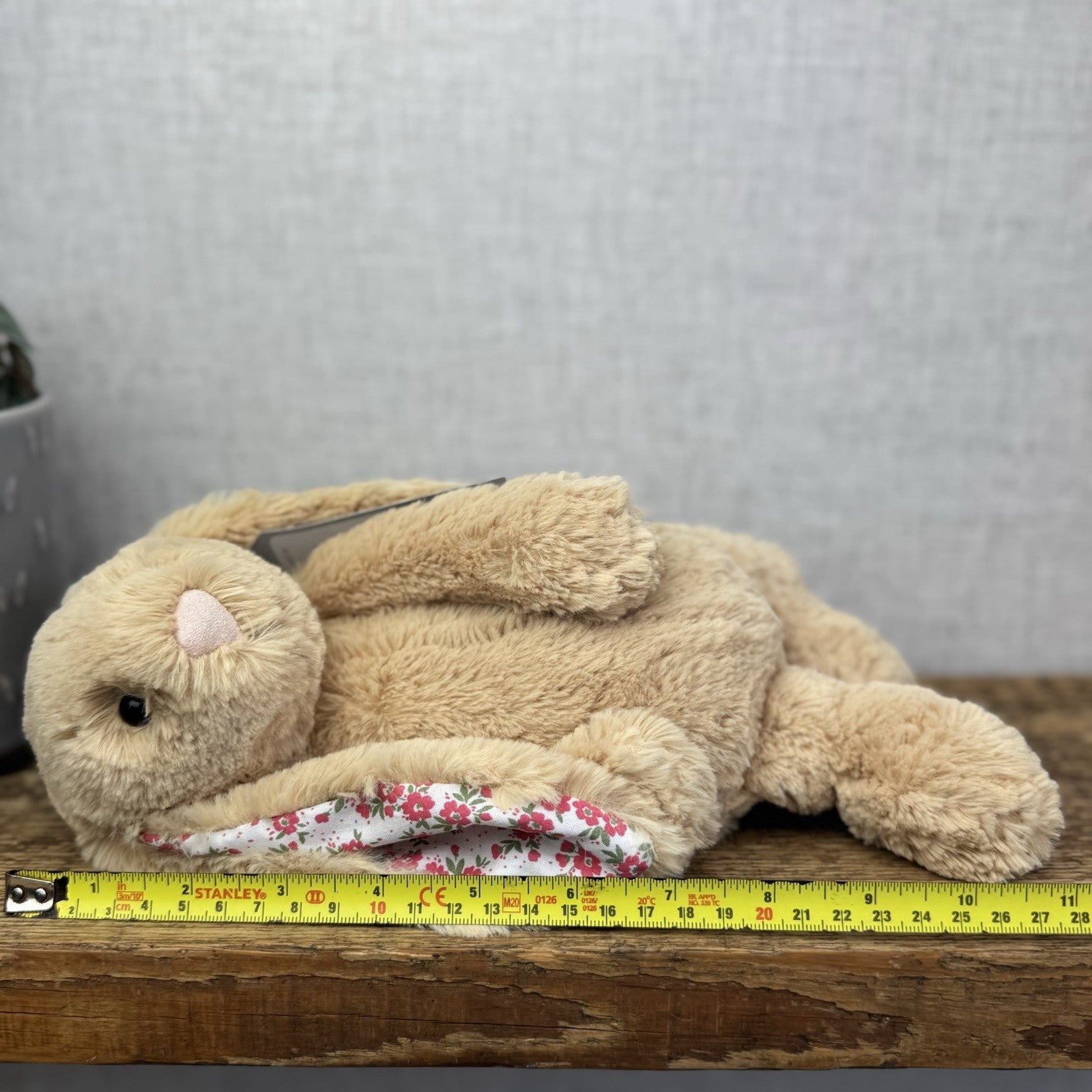 Jellycat Medium Bashful Honey “Blossom” - Rare Medium Honey With Custom Ears 12”