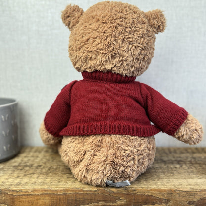 John Lewis Christmas Pudding Jumper 2017 Bear  (John Lewis Collab) Jellycat 18"