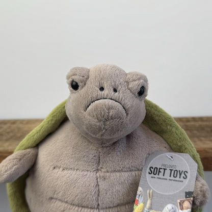 Jellycat Timmy Turtle - Grumpy Turtle Soft Toy Beanie Sad Face Turtle 10"