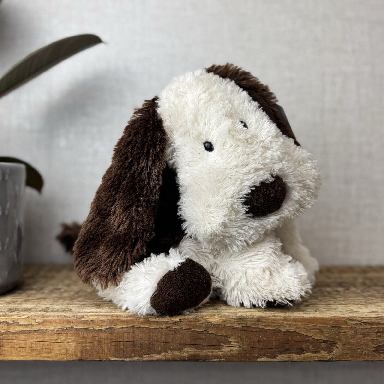 Jellycat Medium Truffles Dog - Cream/Brown Floppy Dog Pillow Beanie Retired 14”