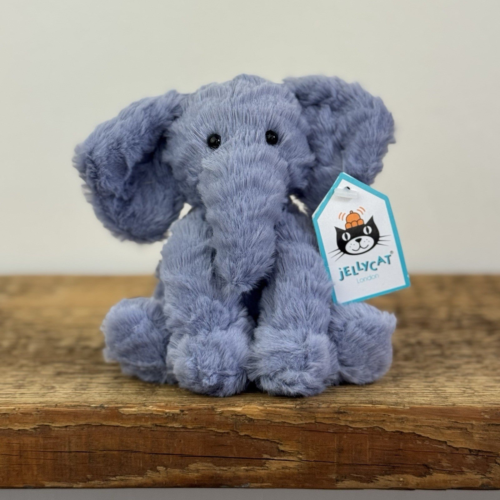 Jellycat Tiny Fuddlewuddle Elephant - Blue Soft Toy Retired Beanie New With Tags