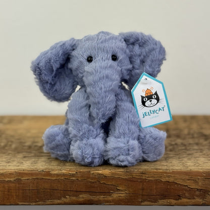 Jellycat Tiny Fuddlewuddle Elephant - Blue Soft Toy Retired Beanie New With Tags