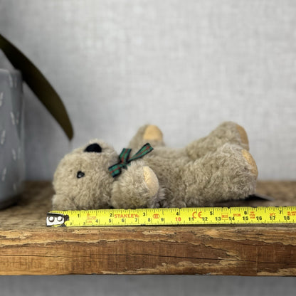 Manhattan Toy Company Mini Vintage Bear - Tartan Bow Tiny Bear Traditional 6”
