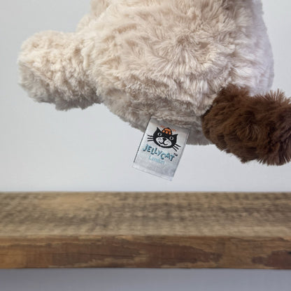 Jellycat Fuddlewuddle Brown Patch Puppy Medium - Light Brown Beige Rare 8"