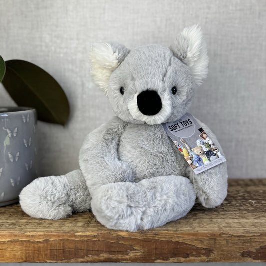 Jellycat Benji Koala Medium - Retired Soft Grey Beanie Koala Snugglet 14"