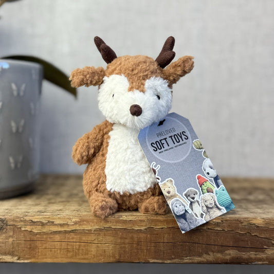 Jellycat Wee Reindeer - Tiny Reindeer Soft Toy Beanie Pocket Pal Christmas 5”