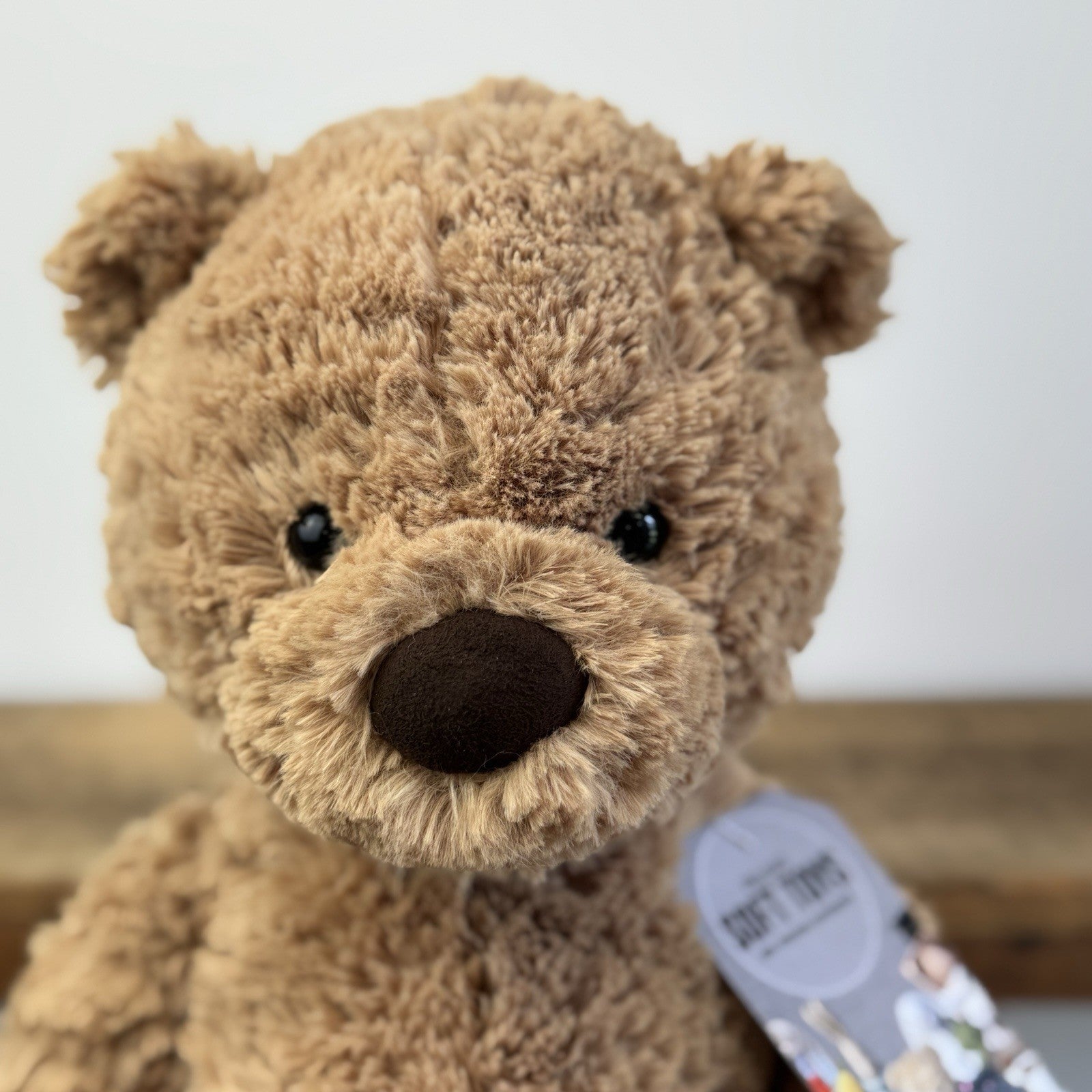 Jellycat Medium Bumbly Bear - Small Textured Retired Small Brown Bear 16”
