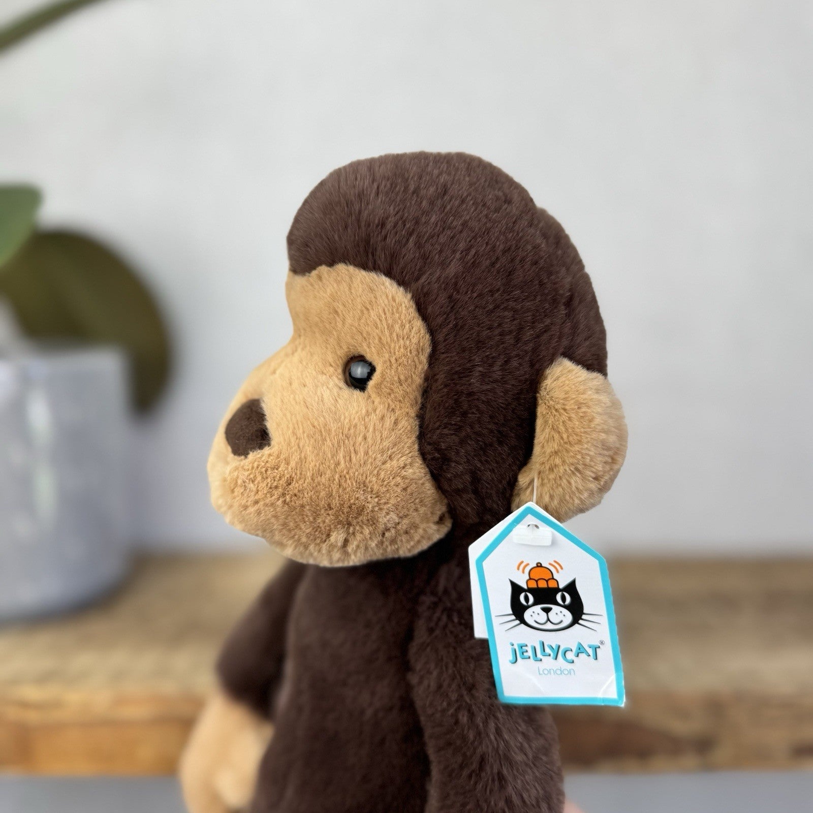 Jellycat Wumper Monkey - New With Tags Deep Brown Monkey Soft Beanie Retired 12”