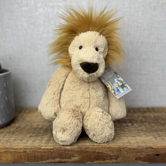 Jellycat Medium Bashful Lion Plush - Retired Medium Bashful Wild Animal 12"