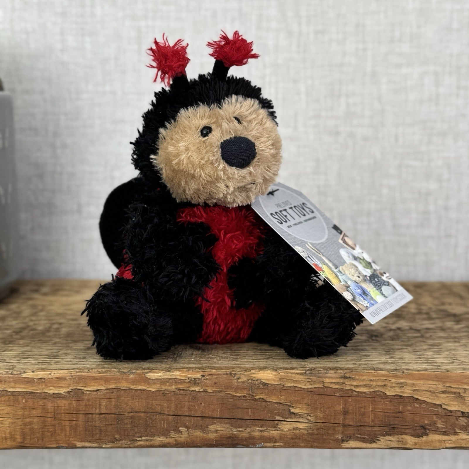 Jellycat Bunglie Tot Leila Ladybird 7”- Beanie  Plush Retired Rare (Repaired)