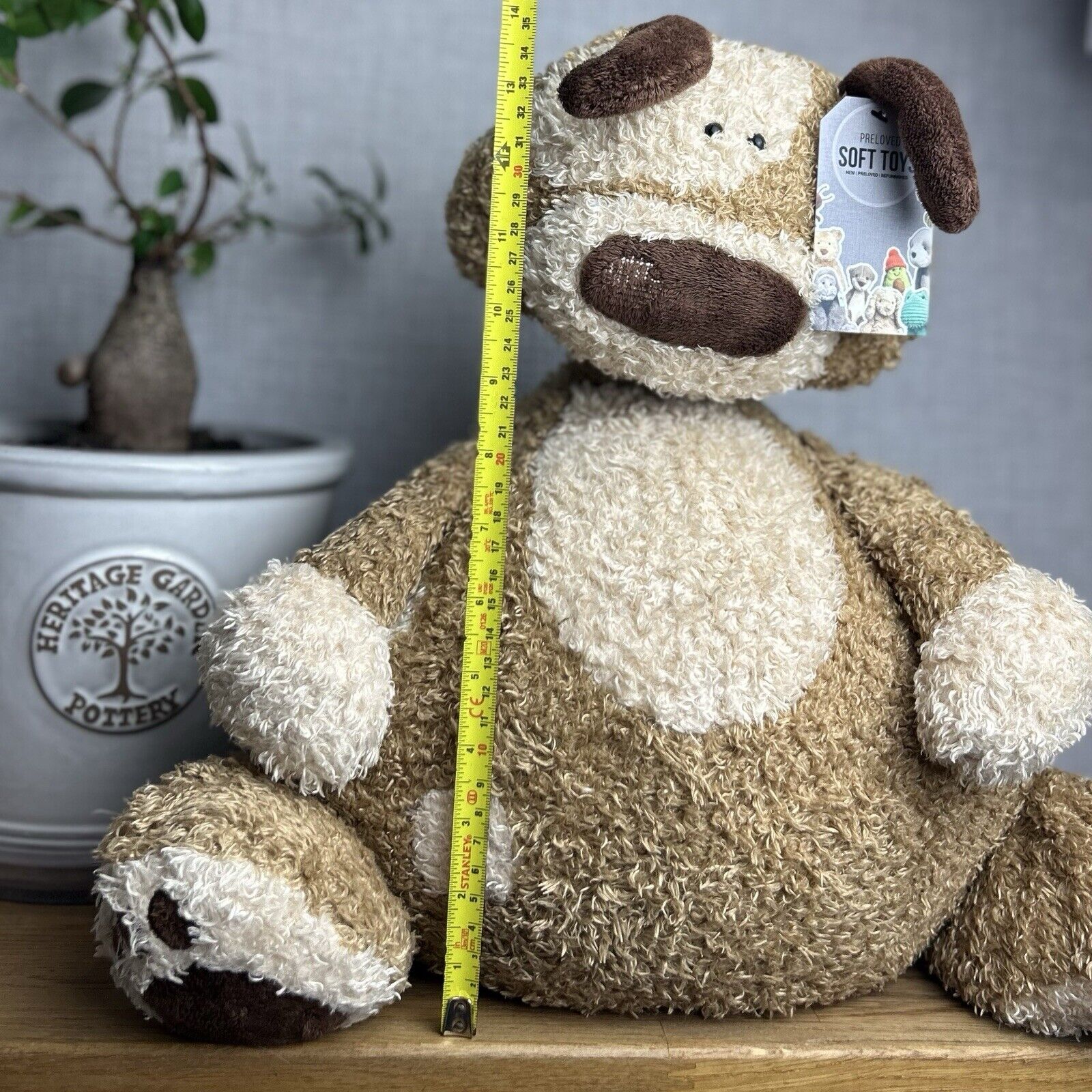 Jellycat Tumblebum Dog - Large Plump Dog - Cute Toe Beans Large Spot Dog 14”