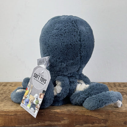 Jellycat Little Storm Octopus - Retired Small Dark Blue/Teal Octopus Soft Toy 8”