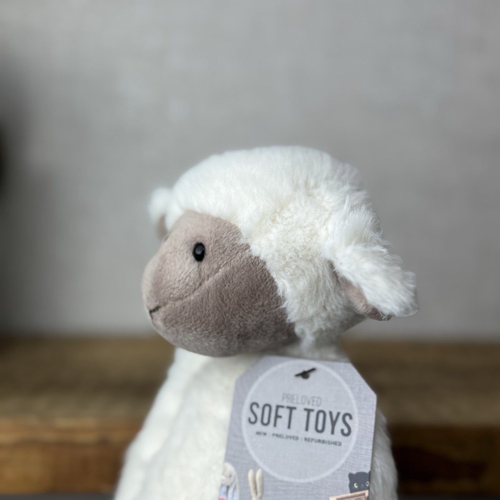 Jellycat Sweetie Lamb - Fluffy White Beige Face Lamb Sheep Beanie Rare 11"