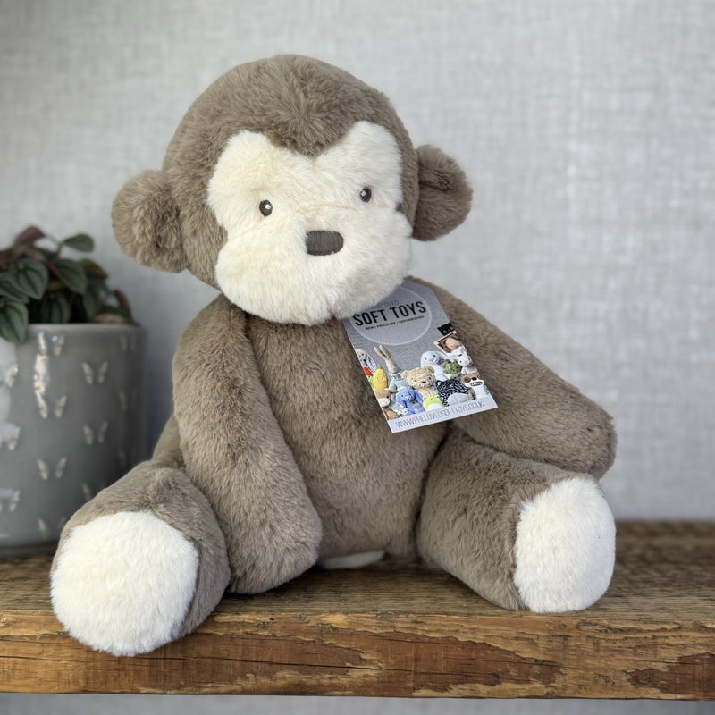 Mamas and Papas Monty Monkey  Comforter Plush Soft Toy - Fluffy Monkey Plush 12”