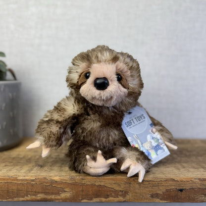 Build A Bear Mini Beans Sloth Buddy Brown Plush - Small Beanbag BAB NWOT 7"