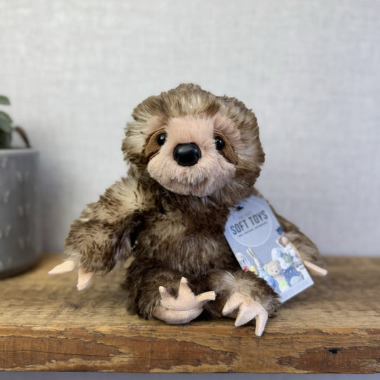 Build A Bear Mini Beans Sloth Buddy Brown Plush - Small Beanbag BAB NWOT 7"