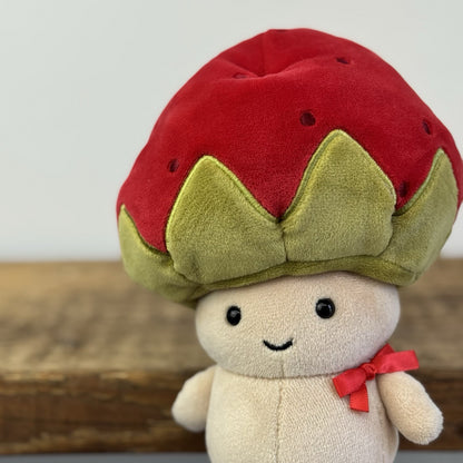 Jellycat Straw-Beret Sallie Red Mushroom Jellycat Plush Cute Kawaii Small 8”