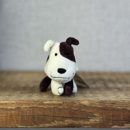 Jellycat Pocket Dog - Vintage Retired Tiny Suede Dog Puppy Mini Plush 4"