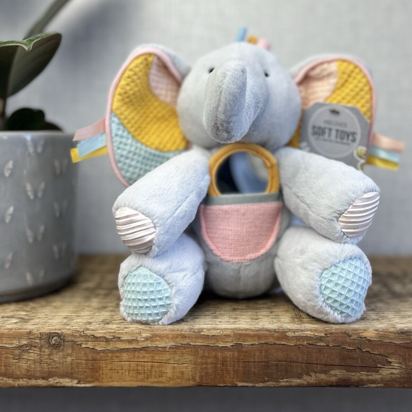 Jellycat Elephant Activity Soft Sensory Baby Toy - Peek A Boo Elly - Baby Toy