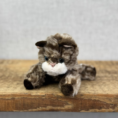 Russ Betrie Whiskers Cat Beanie - Black Tortoise Cat - Vintage Kitty Plush 5”