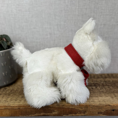 Jellycat X John Lewis Collab - Christmas Terrier Beanie Soft Toy Puppy Westie 8"