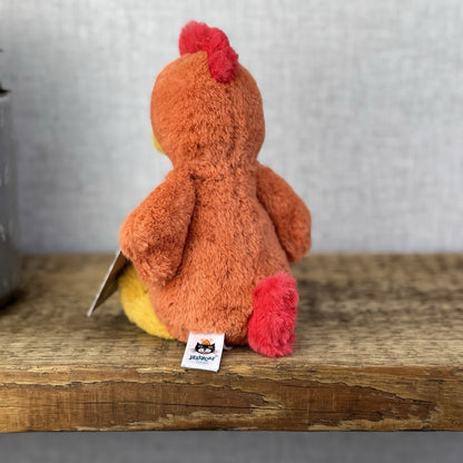 Jellycat Small Bashful Rooster - Soft Orange & Yellow Cockerel Chick Beanie 8"