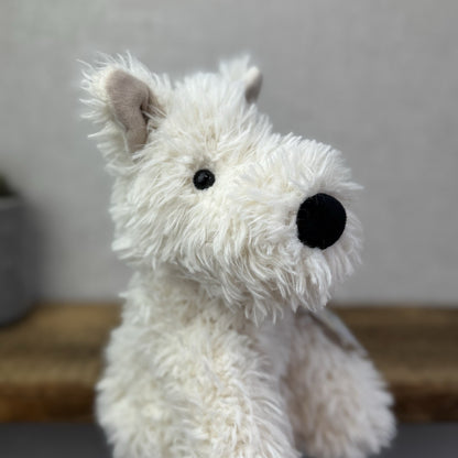 Jellycat Munro - Munro White Westie Scottie Dog Soft Toy Beanie Retired 12” (#2)