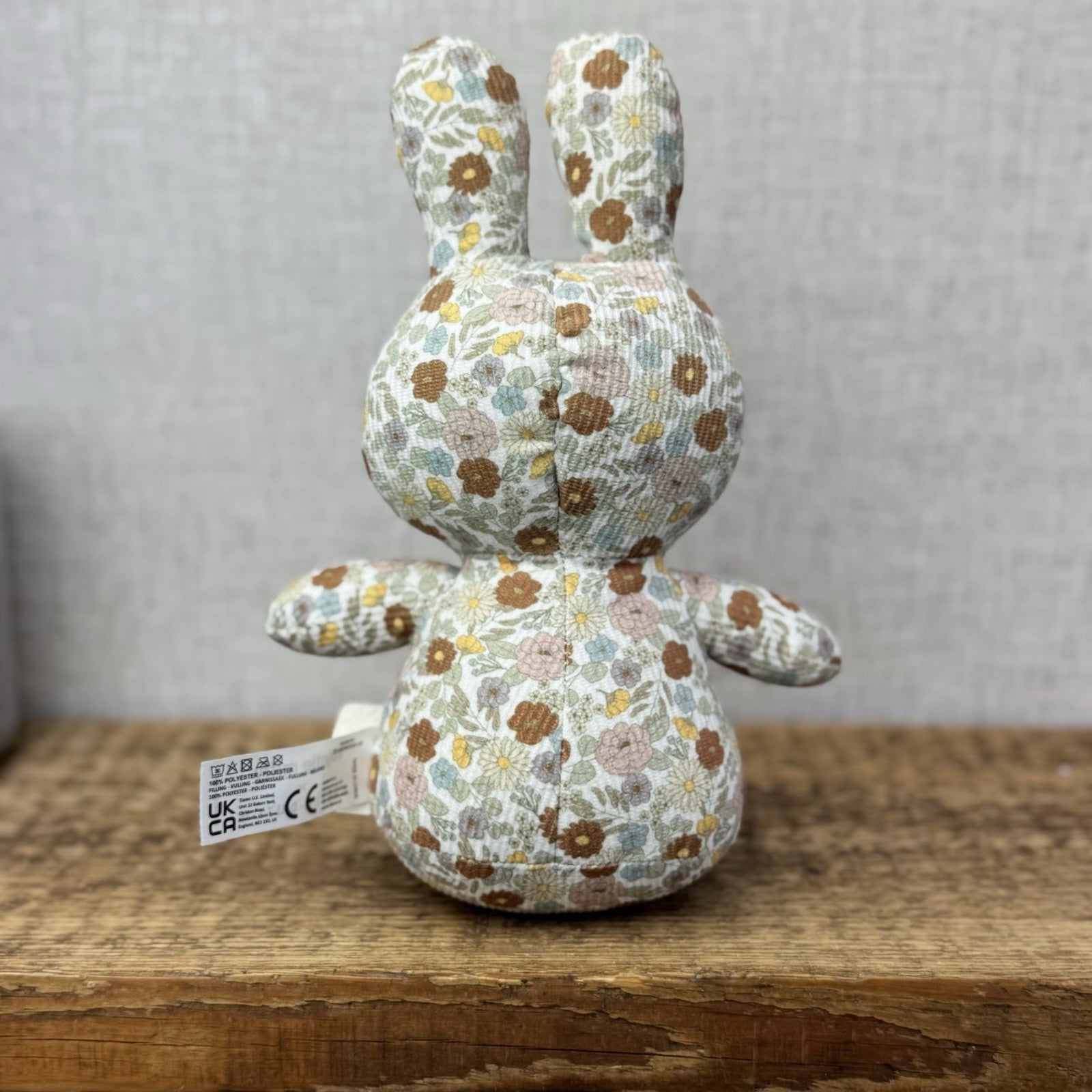 Nijntje Miffy X Little Dutch Collab Collectible Retired Beige Floral 9”