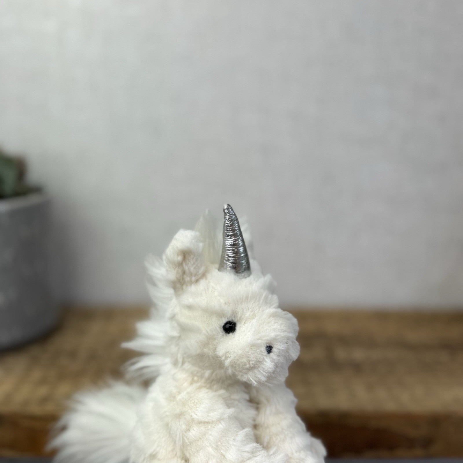 Jellycat Tiny Fuddlewuddle Unicorn- Tiny Baby Fluffy White & Silver Unicorn 5"