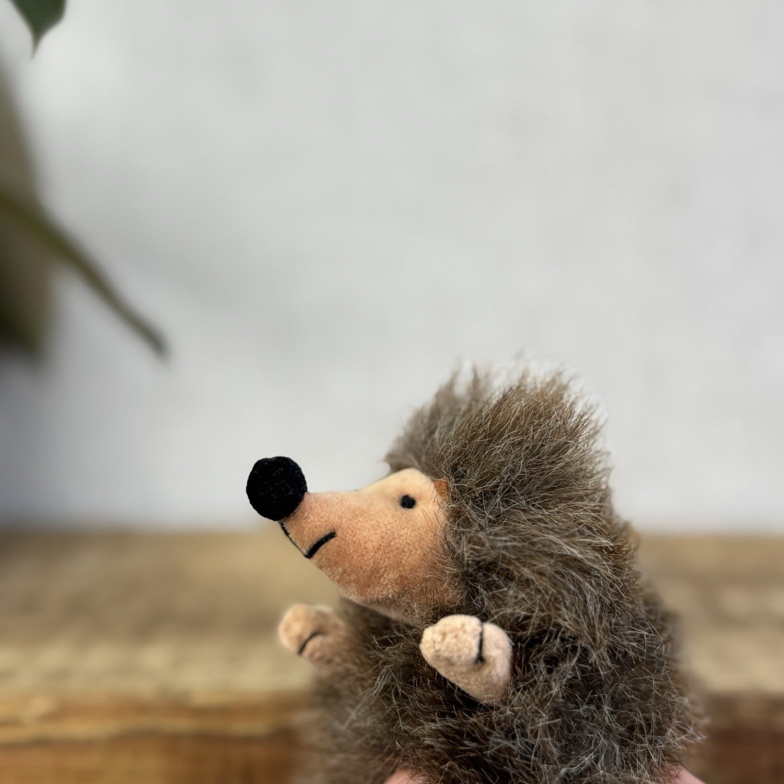 Jellycat Baby Puffball Hedgehog - Small Fluffy Brown Beanie Vintage With Tag 3”