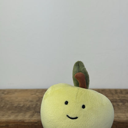 Jellycat Fabulous Fruit Apple - Small Velour Green Apple Soft Toy Retired 4" 