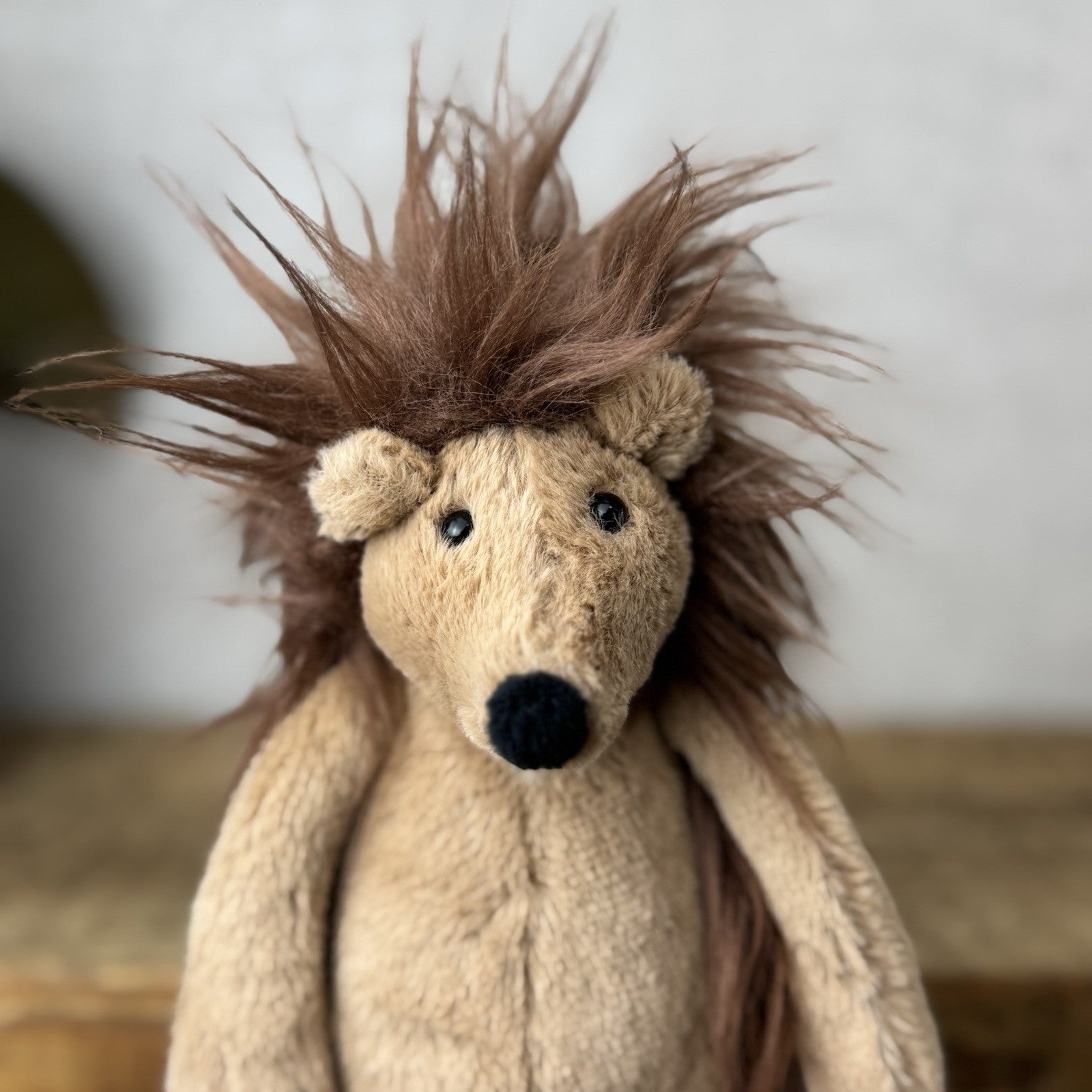 Jellycat Small Spike Hedeghog - Light Brown Beanie Hedgehog Plush New With Tag