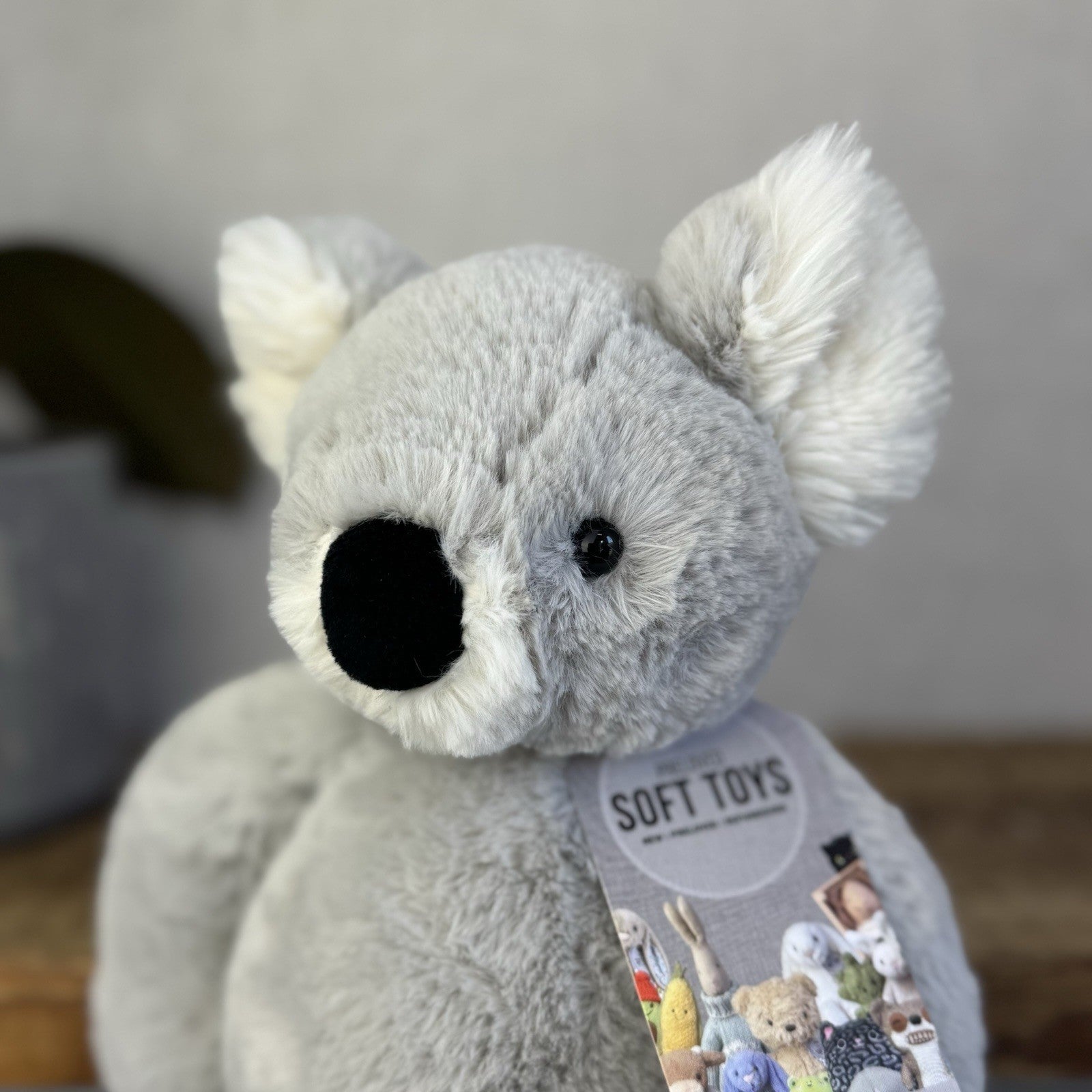 Jellycat Benji Koala Medium - Retired Soft Grey Beanie Koala Snugglet 14"