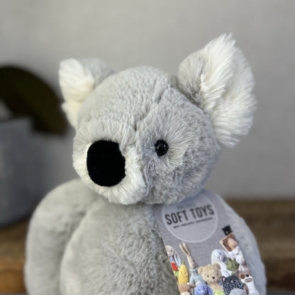 Jellycat Benji Koala Medium - Retired Soft Grey Beanie Koala Snugglet 14"