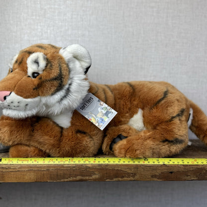 FAO Schwarz Tiger 2018 - Large Lifelike Tiger Beanie Plush Large Pristine NWOT 