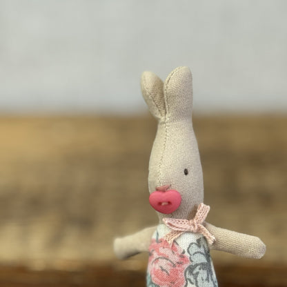 Maileg MY Baby Rabbit 2016 - Retired Baby Bunny With Button Dummy Miniature Pink