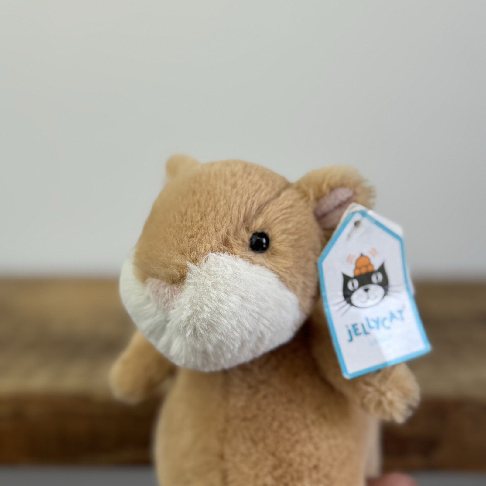 Jellycat Happy Cinnamon Hamster Plush Toy Rare Retired With Tags 6"