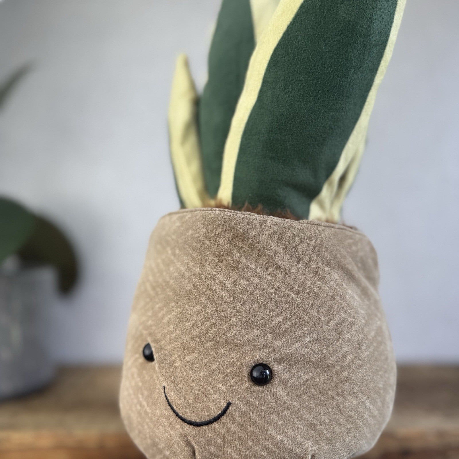 Jellycat Amuseable Snake Plant - Large Potted Plant Plush Beanie Retired 16”