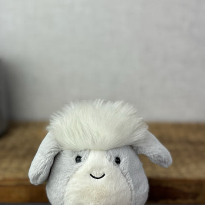 Jellycat Amuseabean Sheepdog  - Small Grey Beanie Dog Soft Toy Retired NWOT 5”