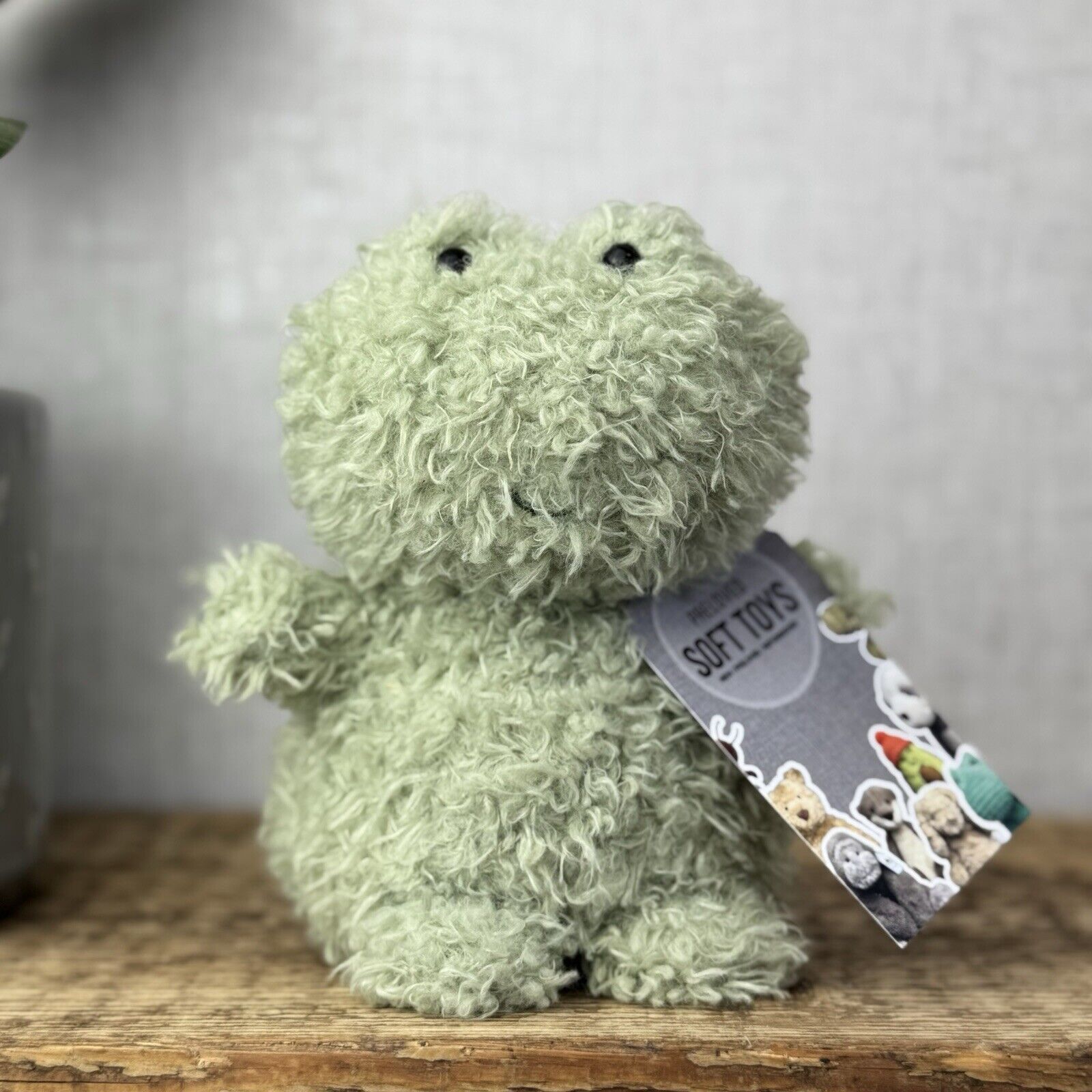 Jellycat Little Frog - Fluffy Little Frog - Light Gren Frog Plush Soft Toy Small