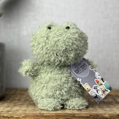 Jellycat Little Frog - Fluffy Little Frog - Light Gren Frog Plush Soft Toy Small