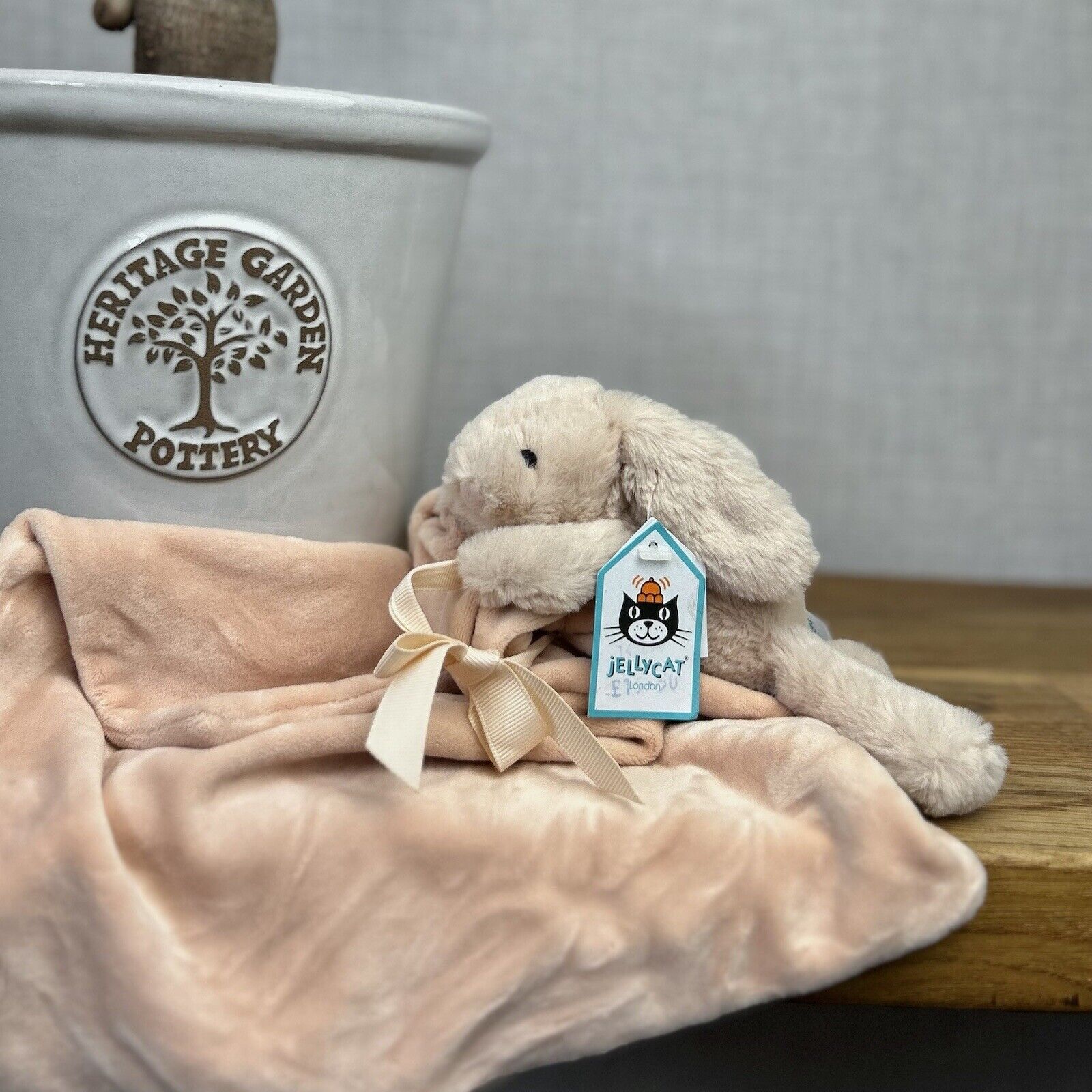 Jellycat Shooshu Bunny Soother - Tiny Smudge Soother - Beige Bunny Comforter