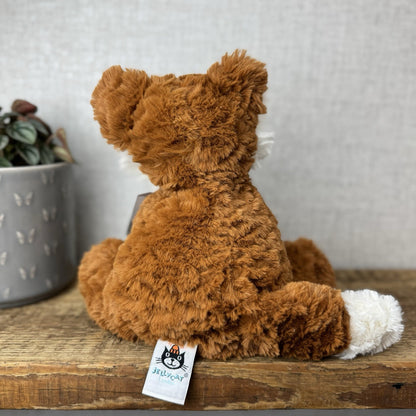 Jellycat Medium Fuddlewuddle Fox - Textured Sitting Fox Wild Soft Toy Beanie 8"